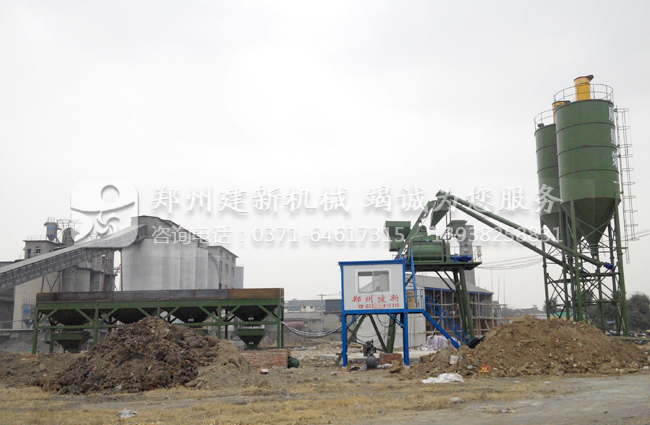 浙江湖州HZS75混凝土ky体育(中国)官方网站站生产现场